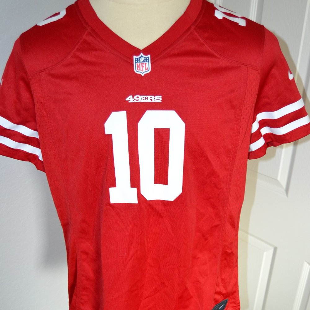 WOMEN' RED JIMMY GAROPPOLO #10 49ERS JERSEY NWT- SIZE 2XL- WOMENS SIZE
